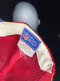 Vintage 80s CarQuest Auto Parts Hat Red Blue Trucker Mesh Snapback Rope USA