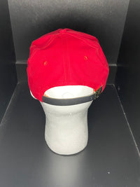 Vintage Cintas Racing Hat Red Rope Snapback Checkered Flag Leather Strap USA