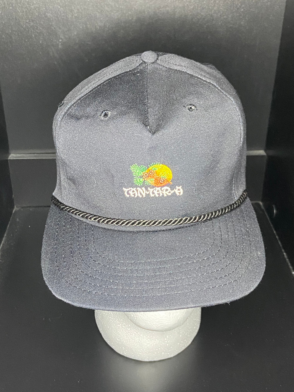Vintage YA Headwear “Tan Tar A” Embroidered SnapBack/Rope Hat Adjustable Black