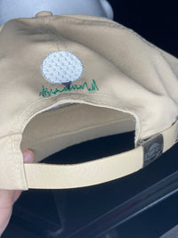 Vintage Ballweg Sauk Prairie Country Club Golf Hat Embroidered Strapback Tan