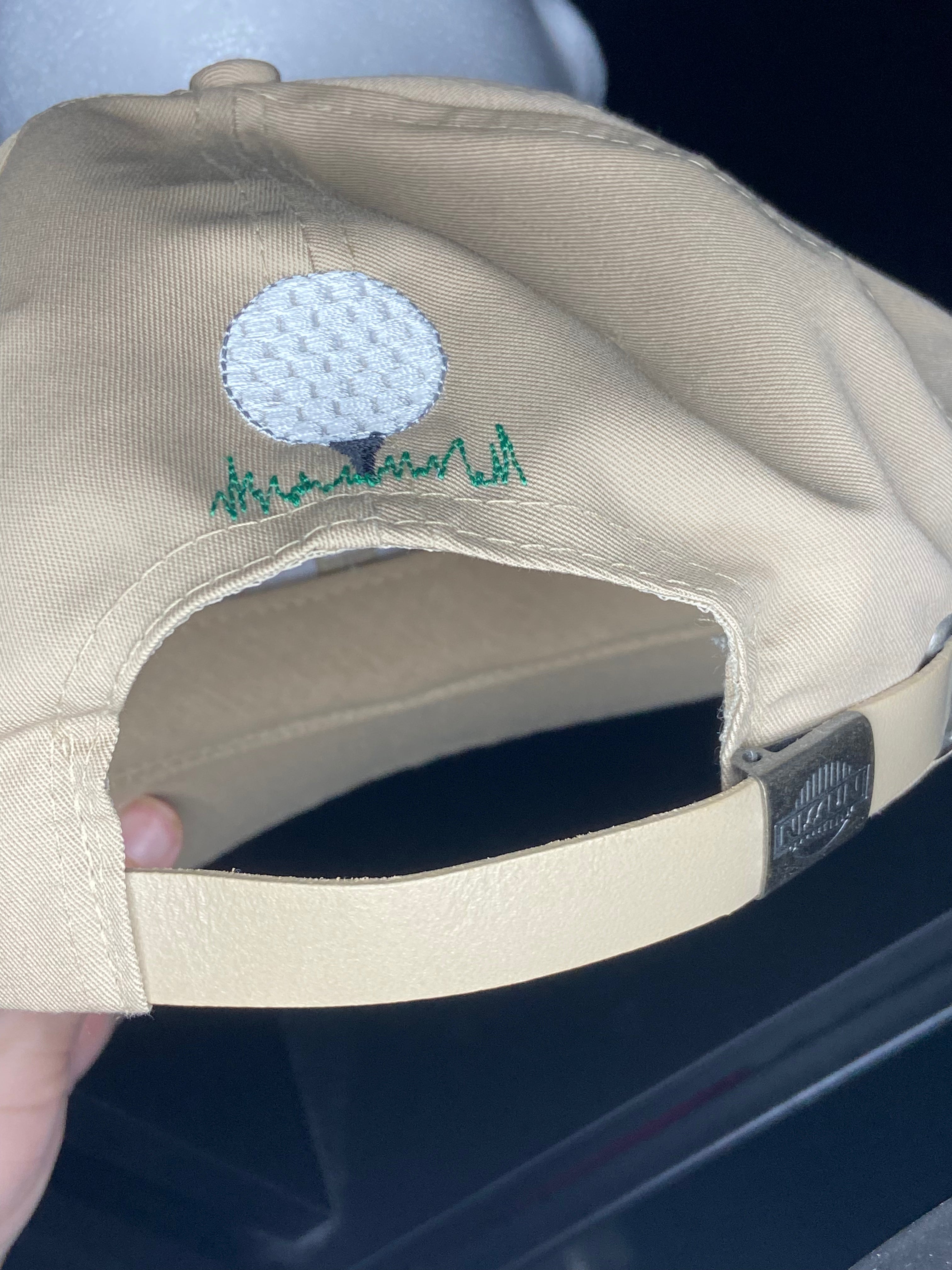Vintage Ballweg Sauk Prairie Country Club Golf Hat Embroidered Strapback Tan