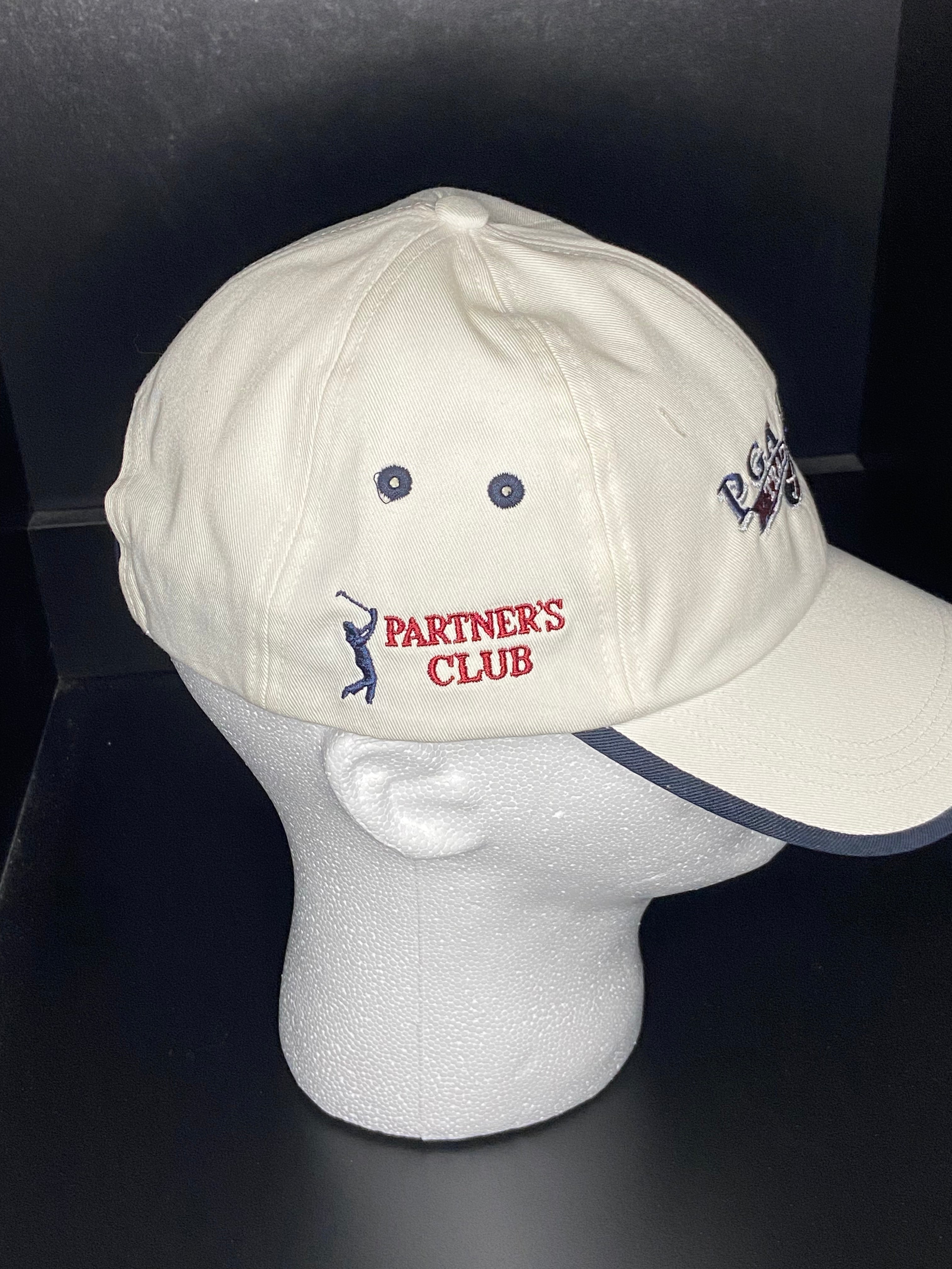 Share Vintage 90s PGA Tour Tradition Golf Hat White Velcrow Back Embroidered Cap