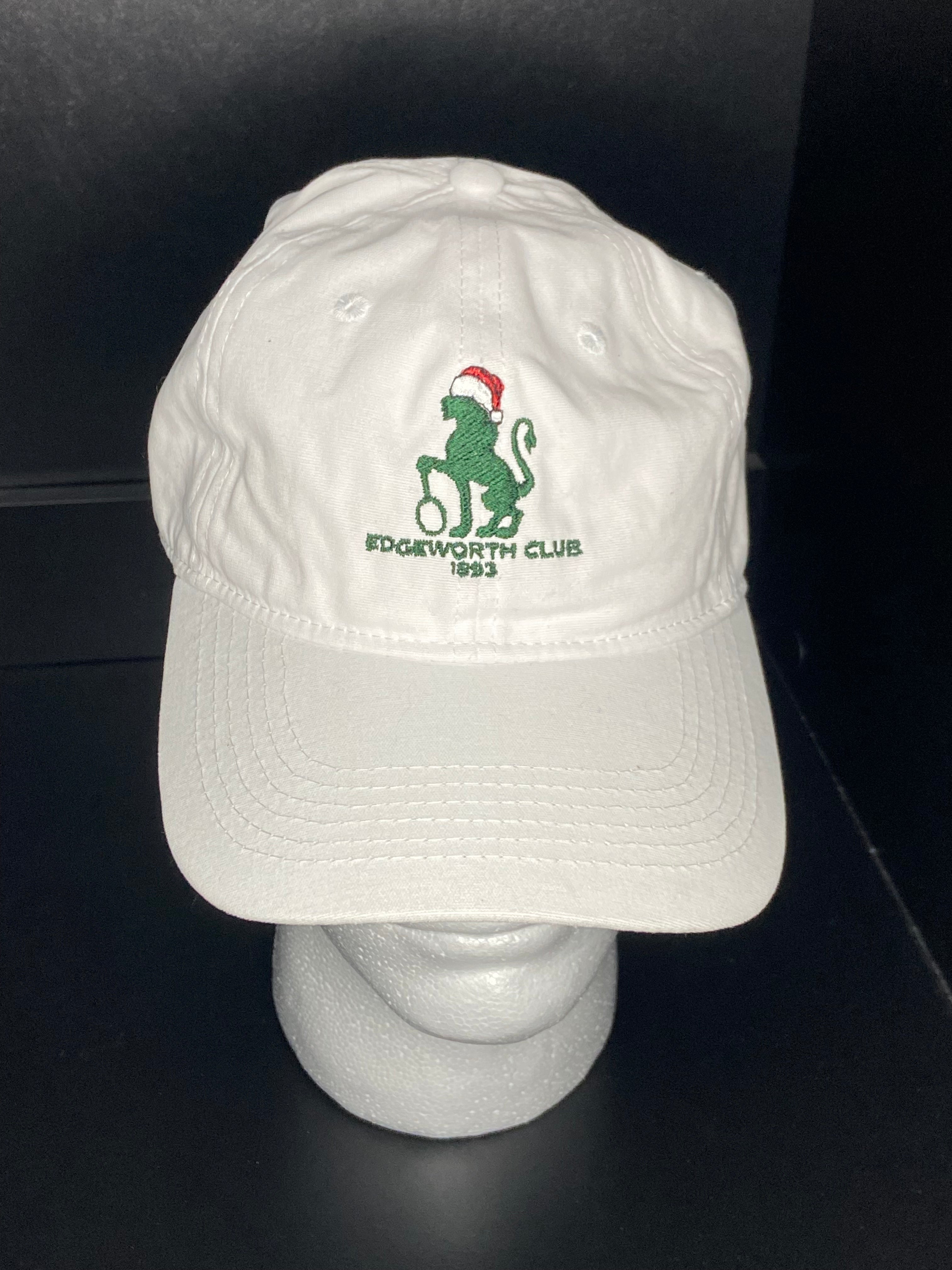 Vintage Edgeworth Country Club White Hat Velcrow Back 90s Strapback Embroidered