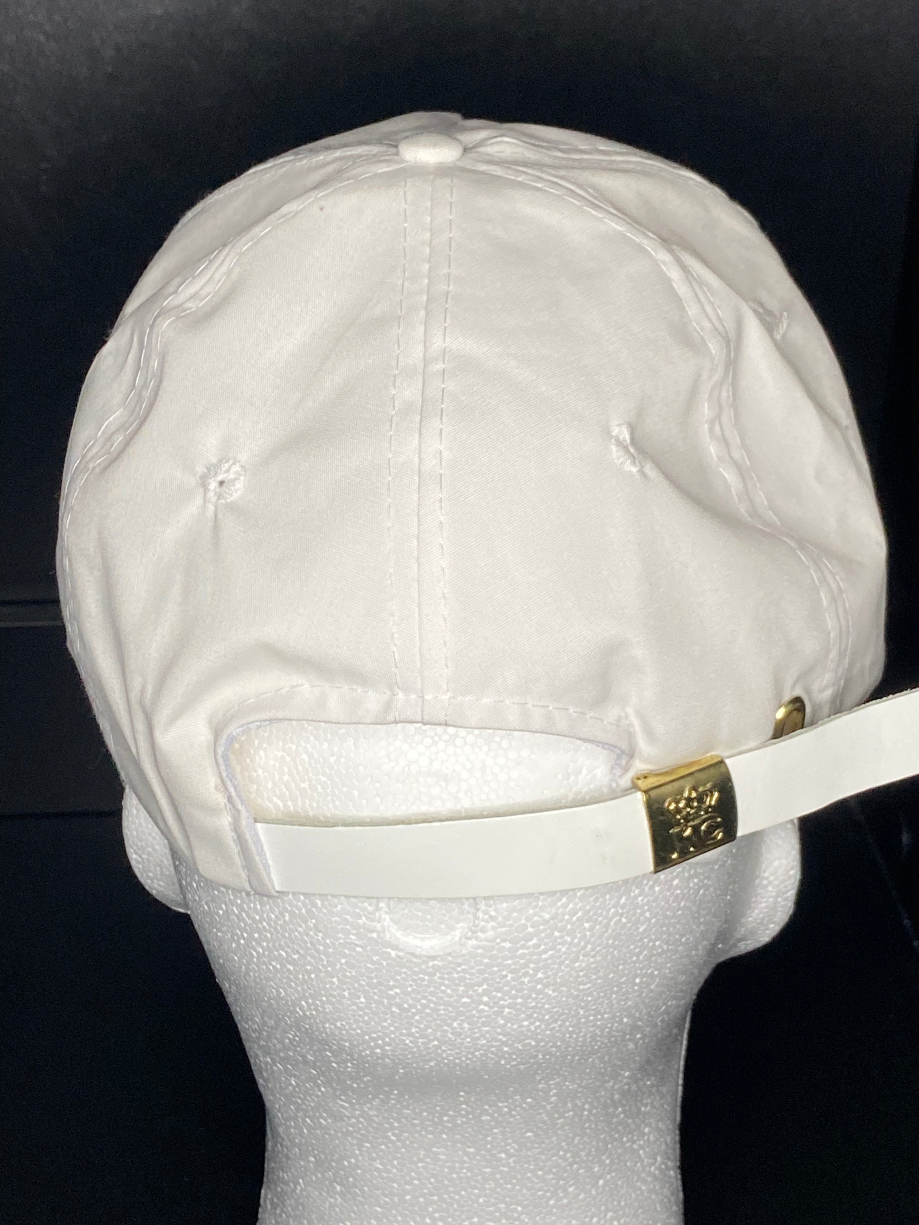 Vintage Lipton Tea Up Rope Hat White Leather Strap KC Golf Promo Strapback