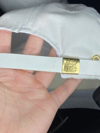 Vintage Lipton Tea Up Rope Hat White Leather Strap KC Golf Promo Strapback