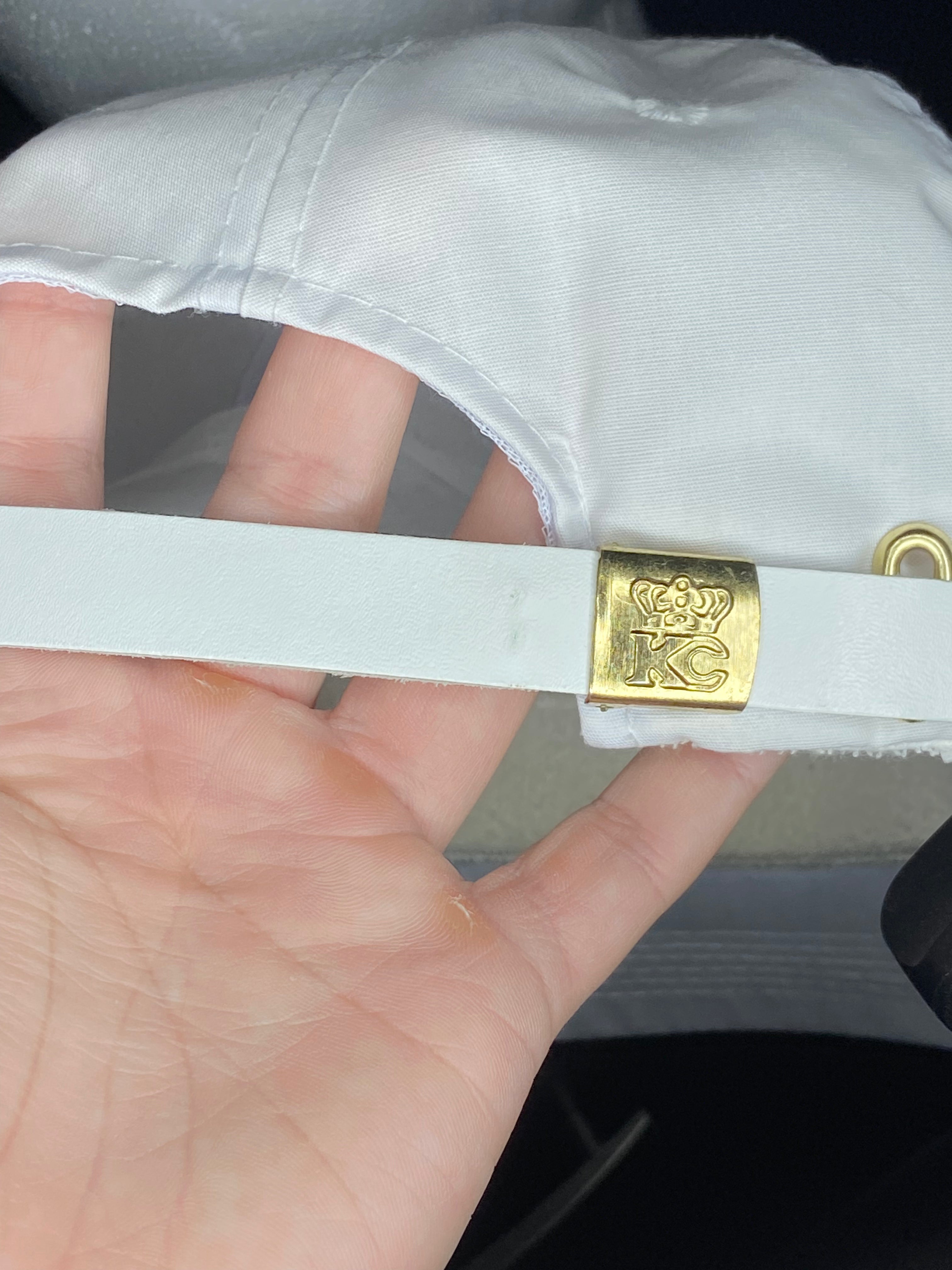 Vintage Lipton Tea Up Rope Hat White Leather Strap KC Golf Promo Strapback