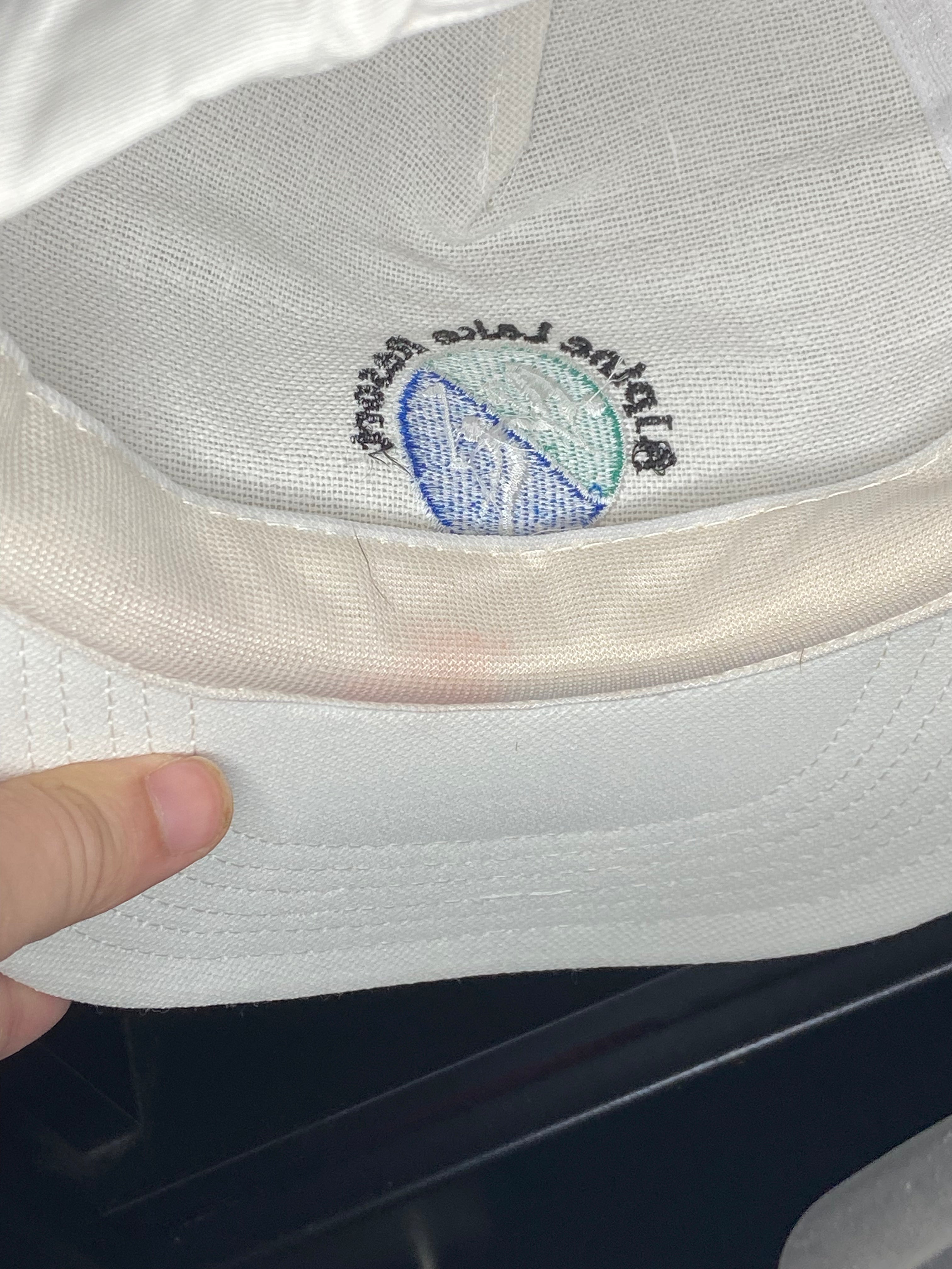 Vintage Alpine Lake Resort White Rope Snapback Hat Made in Taiwan Golf Cap